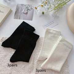 Soft Cotton Crew Socks Women's Stockings