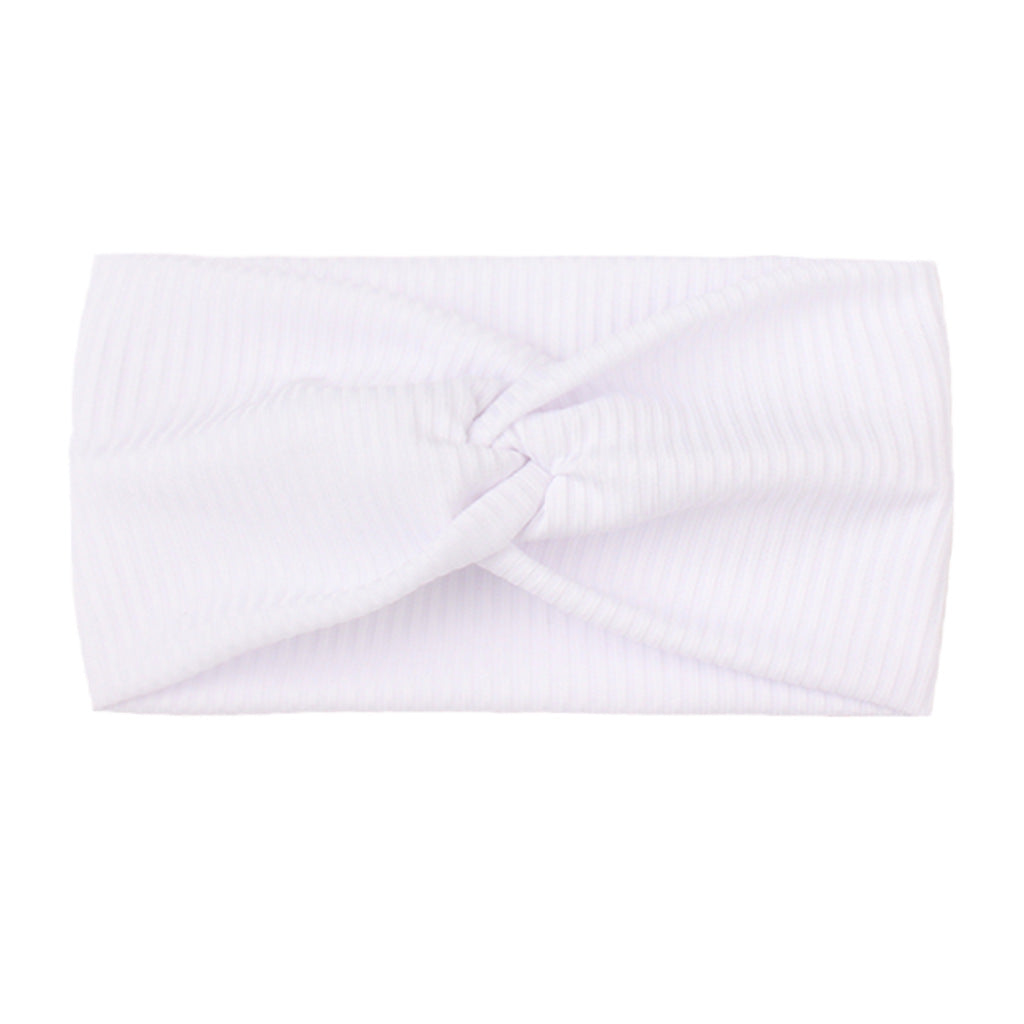 Baby Girls Casual Candy Ribbed Twist Headband Soft Wide Headband