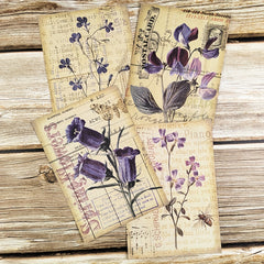 8pcs Vintage Botanical Flower Nature Scrapbook Papers DIY Crafts