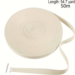 54 Yards Twill Cloth Tape 1 19 Cm Wide Natural Herringbone Binding Cotton Webbin