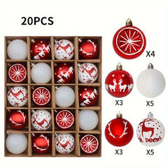 20pcs Christmas Decorative Ball Tree Hanging Decorations Supplies