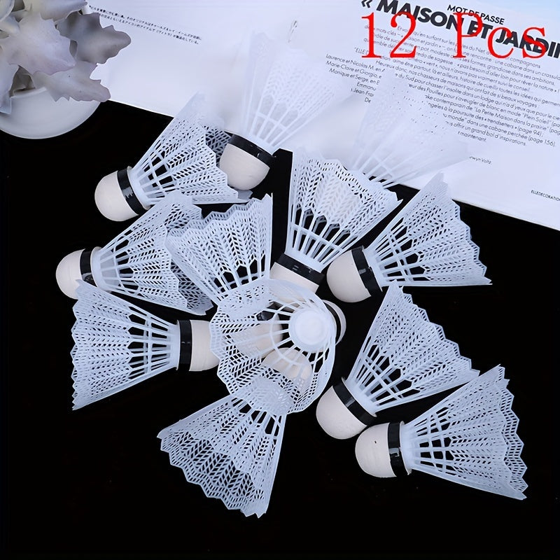 12pcs Plastic Ball Badminton Foam Ball Head Training Shuttlecocks