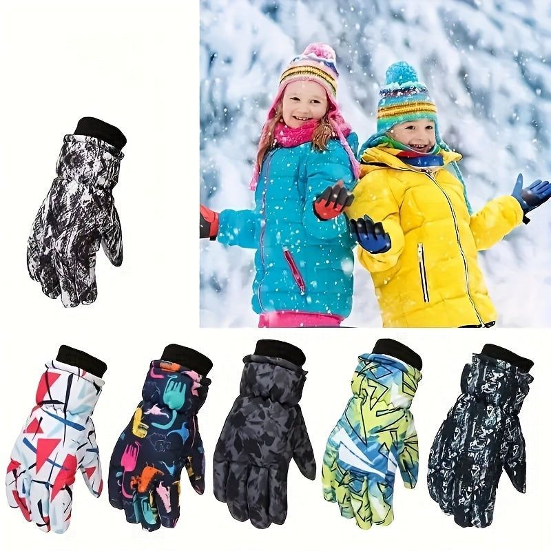 Winter Coldproof Skiing Gloves for Boys and Girls