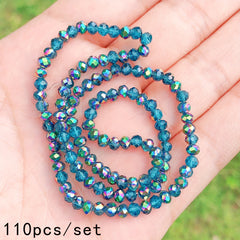 Colorful Faceted Glass Spacer Beads for DIY Jewelry Making