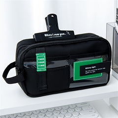 Large Capacity Pencil Case Handheld Stationery Bag for School Office