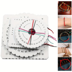4pcs Beading Cord Disc Disk Braiding Weaving Plate Hand Bracelet Knitting Tools