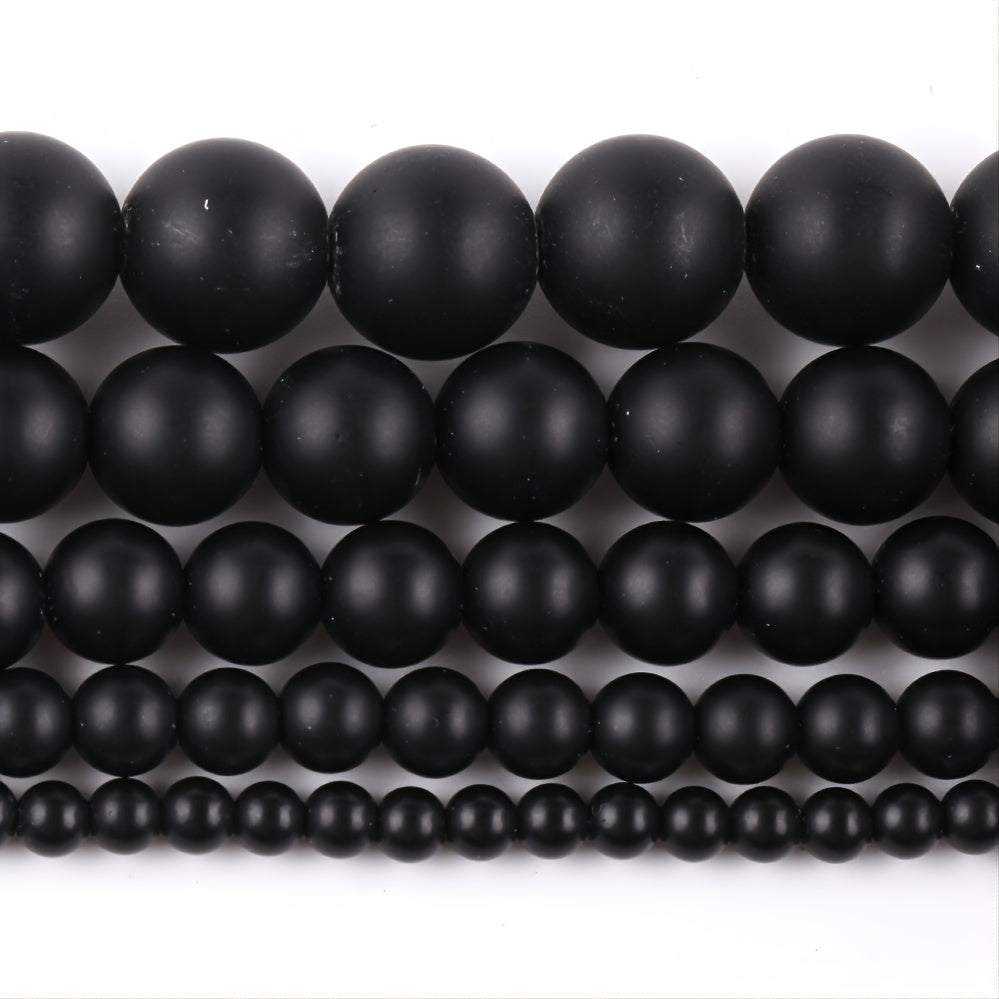 Matte Stone Round Beads DIY Bracelets Necklace 15inches Strand