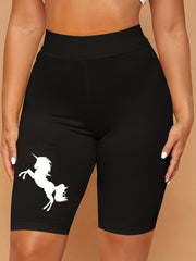Unicorn Print Sports Leggings for Women