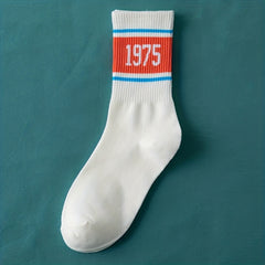 4 Pairs Letter Print Sports Socks for Women