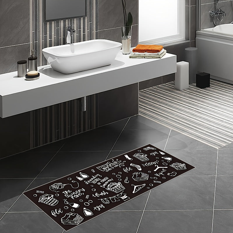 Cartoon Print Bottom Doormat Machine Washable Rug for Home Decor