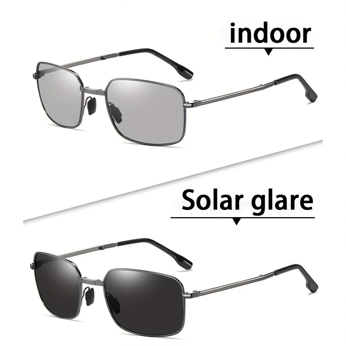 Men's Metal Polarized Foldable Sunglasses For Cycling Driving