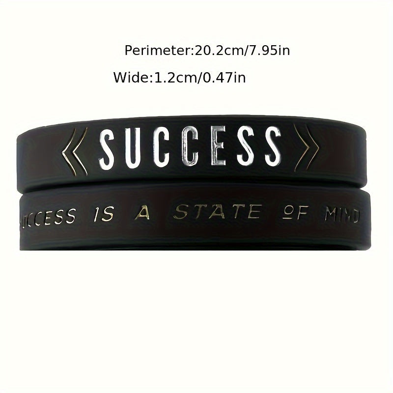 3pcs Rubber Silicone Bracelet Elastic Fitness Basketball