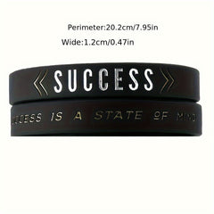 1 Pc Inspirational Silicone Baseball Wristbands with Inspiring Pattern