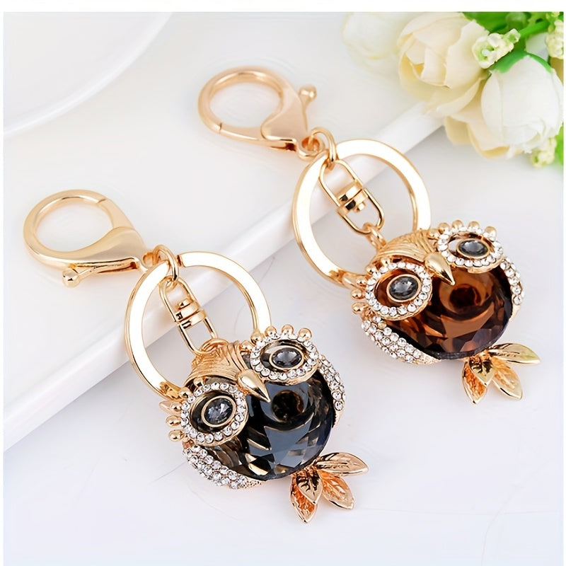 Creative Owl Car Keychain Bag Ornament Small Gift Pendant
