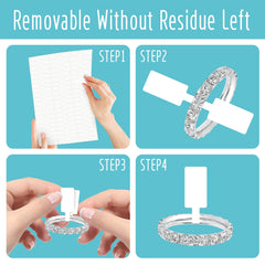 600pcs Self Adhesive Jewelry Stickers Tear Resistant Necklace Ring Labels