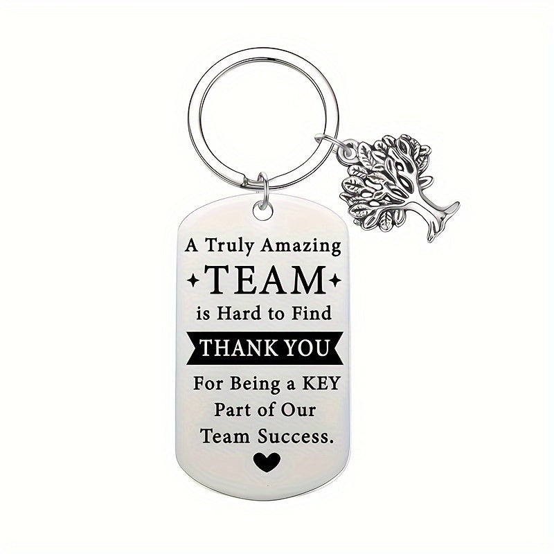 Personalized Stainless Steel Keychain Gift for Teammates