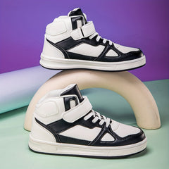Women's Faux Leather Plush Lined Thermal High Top Sneakers