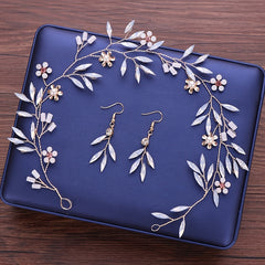 Wedding Hair Accessories Flowers Pearls Bridal Jewelry Headdress