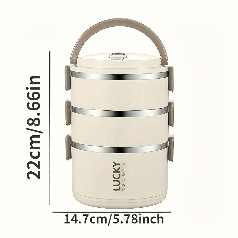 Stainless Steel Insulated Lunch Box Large Capacity Portable Reusable Insulation