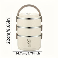 Stainless Steel Insulated Lunch Box Large Capacity Portable Reusable Insulation