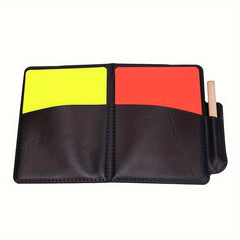 Football Red & Yellow Card Set Referee Tool w/ Case & Pencil