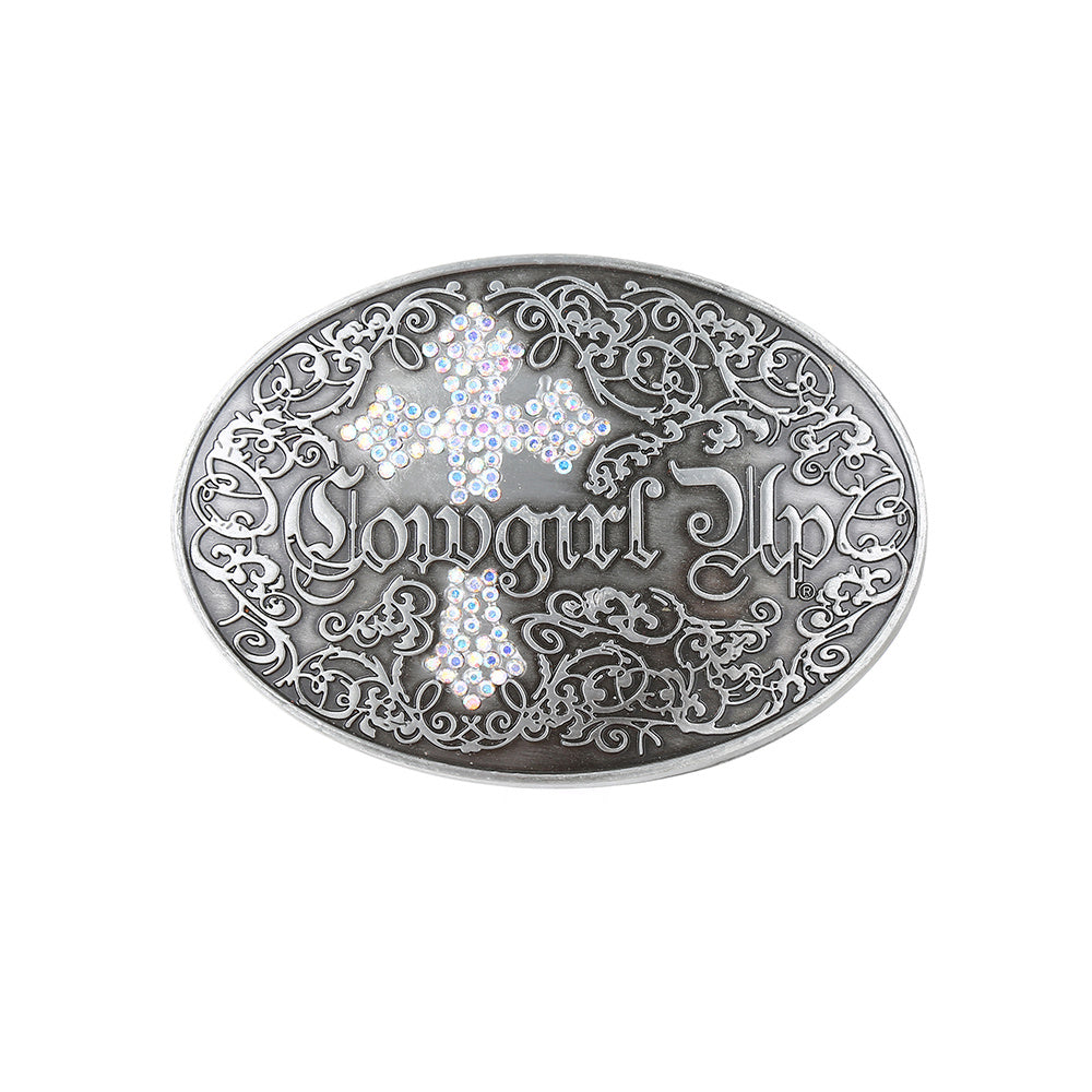 Cross Retro Pattern Belt Buckle Western Cowboy Belt Buckle Accessories