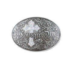 Cross Retro Pattern Belt Buckle Western Cowboy Belt Buckle Accessories