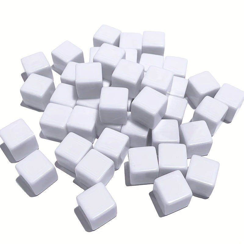10pcs Blank Dice Set for Board Games DIY, Acrylic Teaching Plastic Cubes