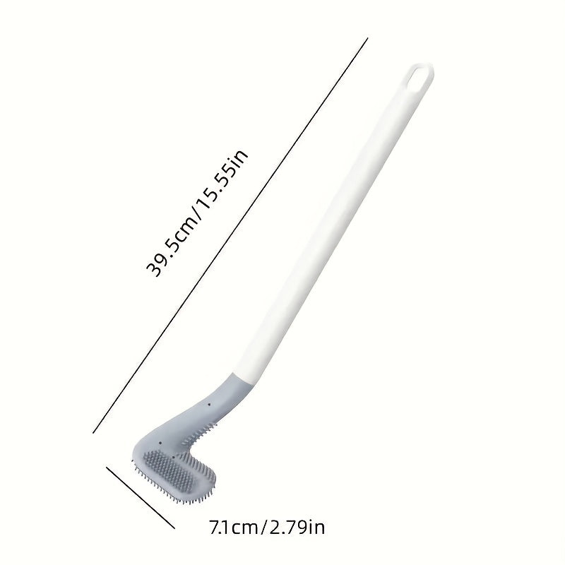 Silicone Toilet Brush with Soft Head and Long Handle