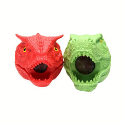 4 Pcs Dino Head Squeeze Ball TPR Rubber Toy Christmas Gift