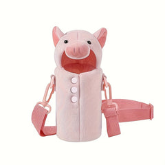 Plush Rabbit Bear Cup Sleeve Pouch with Strap Insulation Sleeve