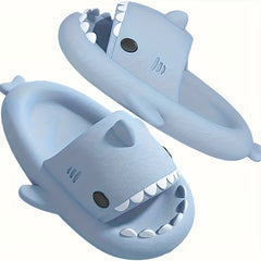 Boy's Cartoon Shark Lightweight Slippers Non Slip Slide Slippers