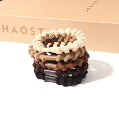 5pcs Casual Hair Tie Ponytail Holders Girls Accessories Sets