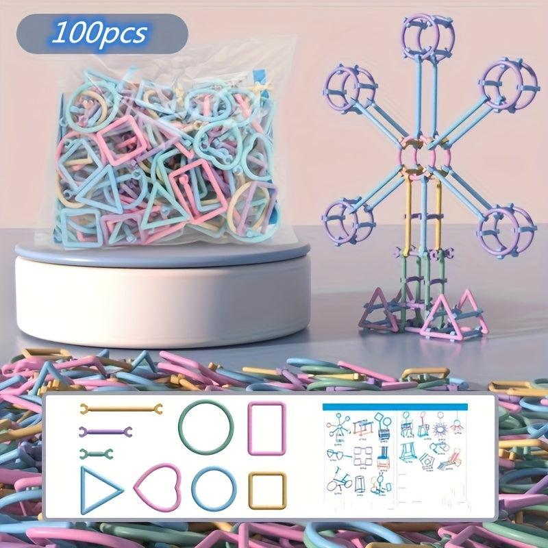 100pcs Building Sticks Set Educational Construction Blocks Puzzle Game