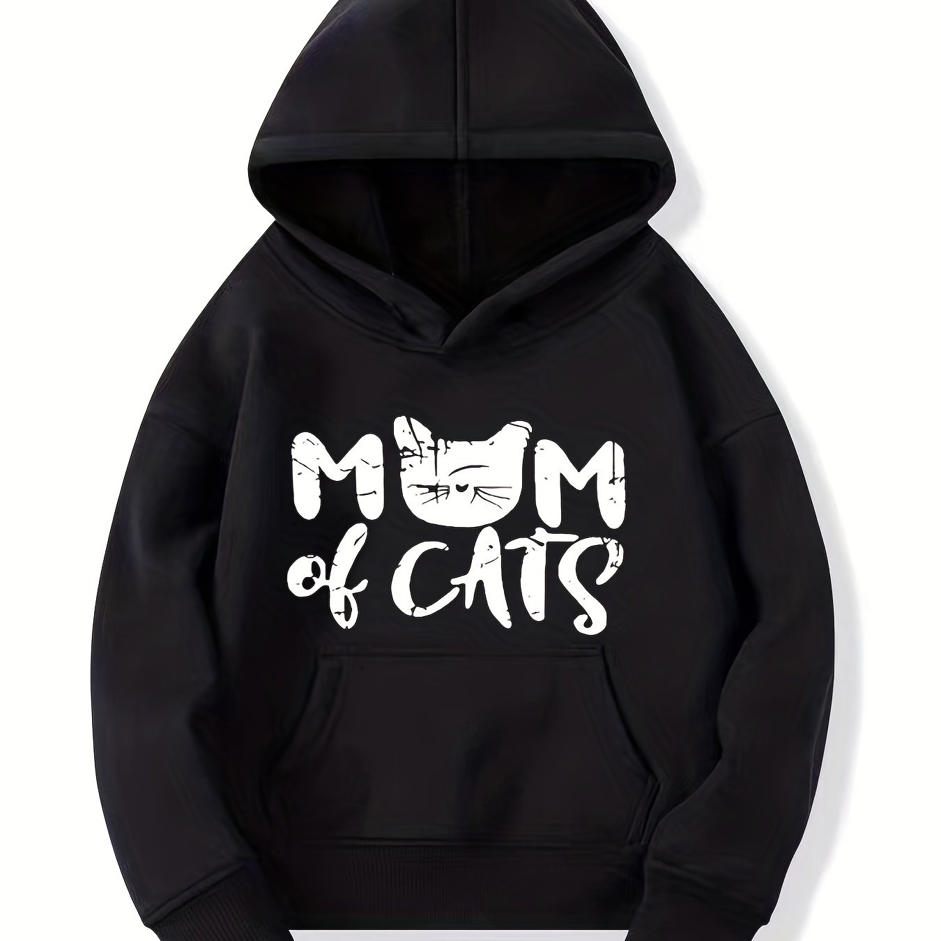 Girls Cat Pattern Smart Hoodie Party Top Pullovers Kids Clothing Gift