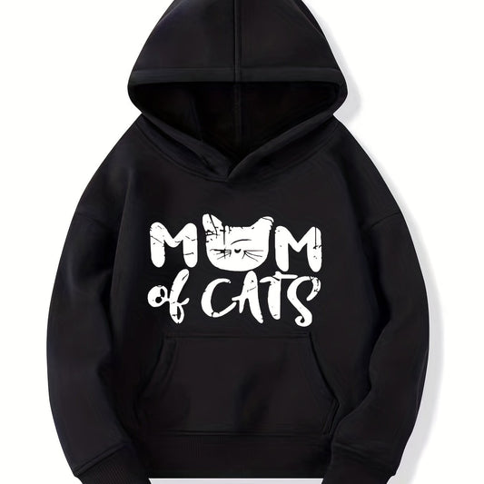 Girls Cat Pattern Smart Hoodie Party Top Pullovers Kids Clothing Gift