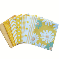 8pcs Yellow Series Fabric Patchwork DIY Sewing Quilting Material