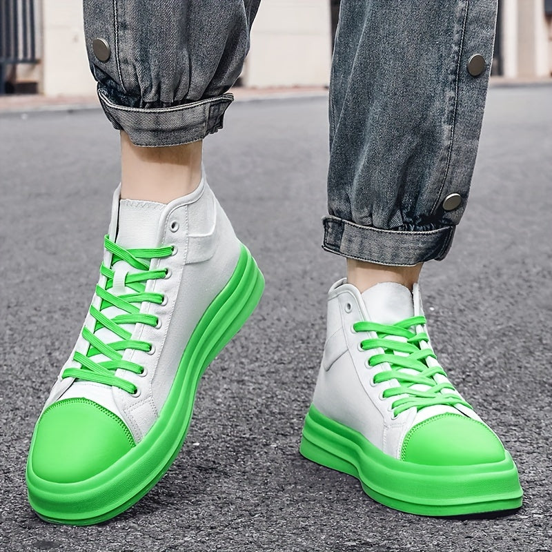 Ankle Top Lace Up Canvas Shoes Comfy Non Slip Men's Sneakers