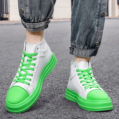 Men's High Top Canvas Shoes Comfy Non Slip Flats