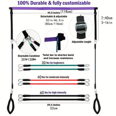 Portable Pilates Bar Kit With Resistance Bands For Men And Women