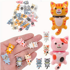 30 Cat Thumbtack Decorative Tacks for Cork Board - Coloured Push Pins Animal Dec
