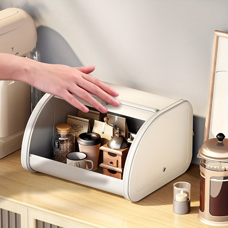 Bread Storage Box Dustproof High-End Finishing Box Flip Container Coffee Storage