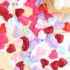 100pcs Wedding Love Accessories Fabric Hearts