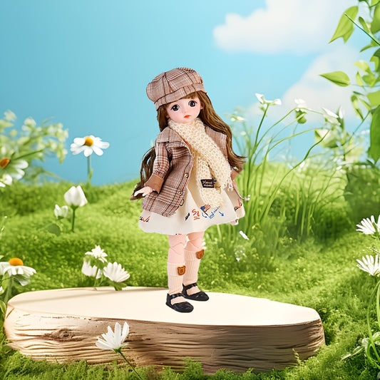 Parisian Doll with Curly Hair & Birthday Gift Mixed Colors Plastic Material