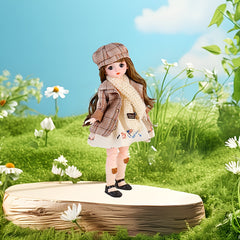 Parisian Doll with Curly Hair & Birthday Gift Mixed Colors Plastic Material