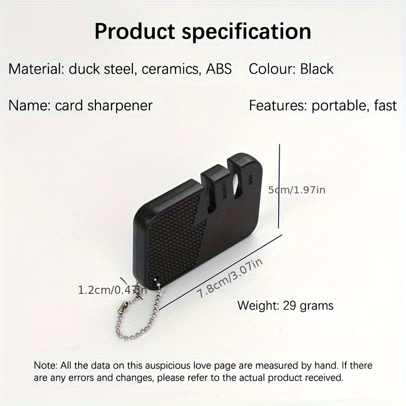 Portable Tungsten Steel Kitchen Sharpener Card