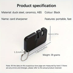 Portable Tungsten Steel Kitchen Sharpener Card