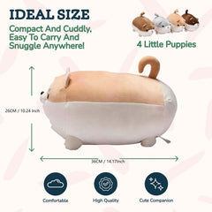 Corgi Mommy and 4 Puppies Plush Set