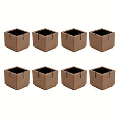 8pcs Silicone Furniture Leg Feet Tips Caps Chair Floor Protectors Square