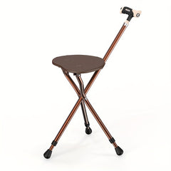 Portable Folding Walking Stick Chair for Elderly Adjustable Cane Stool